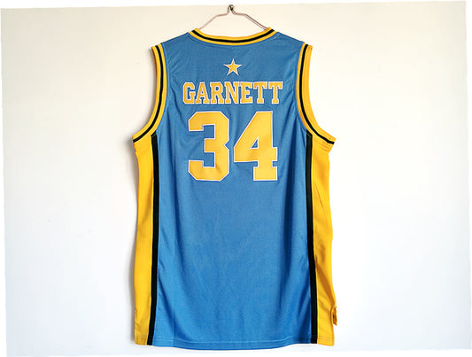 Kevin Garnett No. 34 Farragut High School Blue Embroidered Jersey