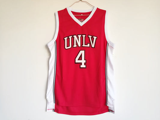 NCAA University of Nevada, Las Vegas No. 4 Larry Johnson University red embroidered jersey