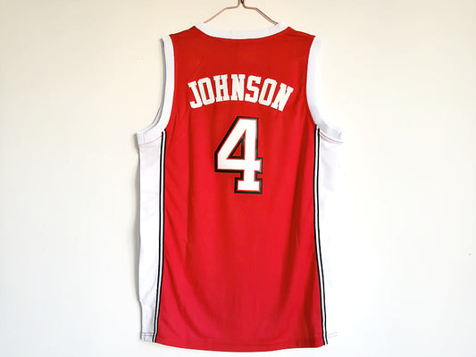 NCAA University of Nevada, Las Vegas No. 4 Larry Johnson University red embroidered jersey