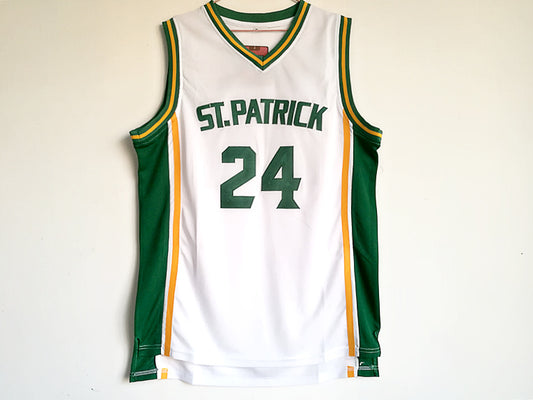 Kyrie Irving No. 24 St. Patrick's High School White Embroidered Jersey