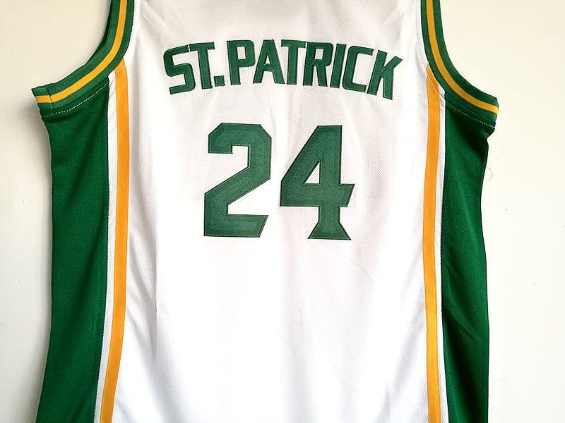 Kyrie Irving No. 24 St. Patrick's High School White Embroidered Jersey