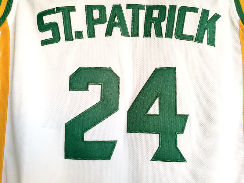 Kyrie Irving No. 24 St. Patrick's High School White Embroidered Jersey