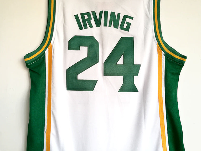 Kyrie Irving No. 24 St. Patrick's High School White Embroidered Jersey