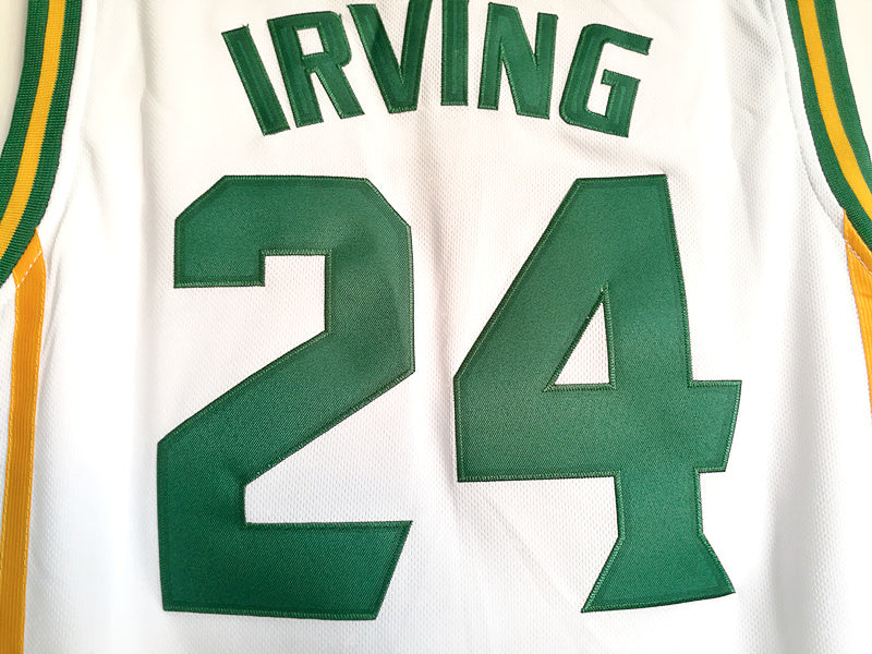 Kyrie Irving No. 24 St. Patrick's High School White Embroidered Jersey