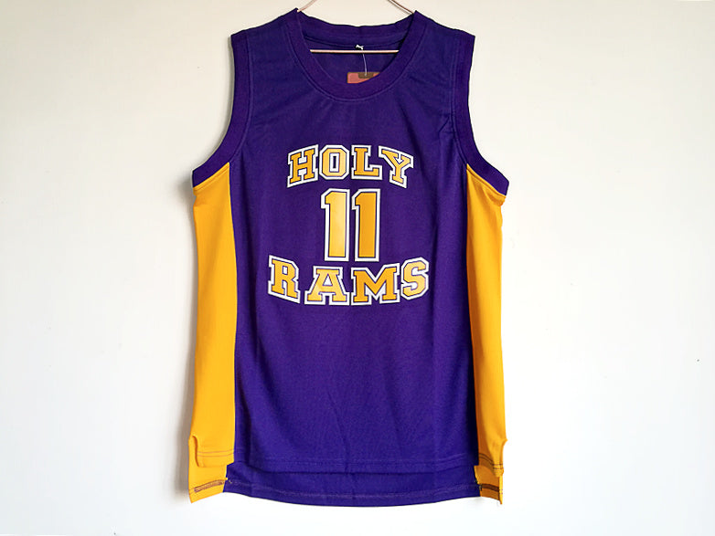 John Wall High School No. 11 Purple Embroidered Jersey