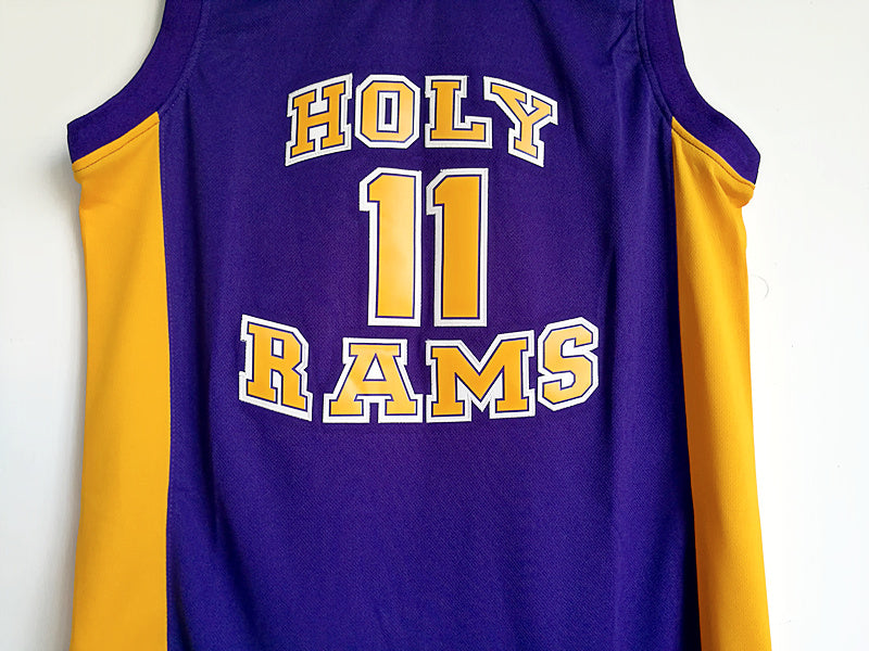 John Wall High School No. 11 Purple Embroidered Jersey