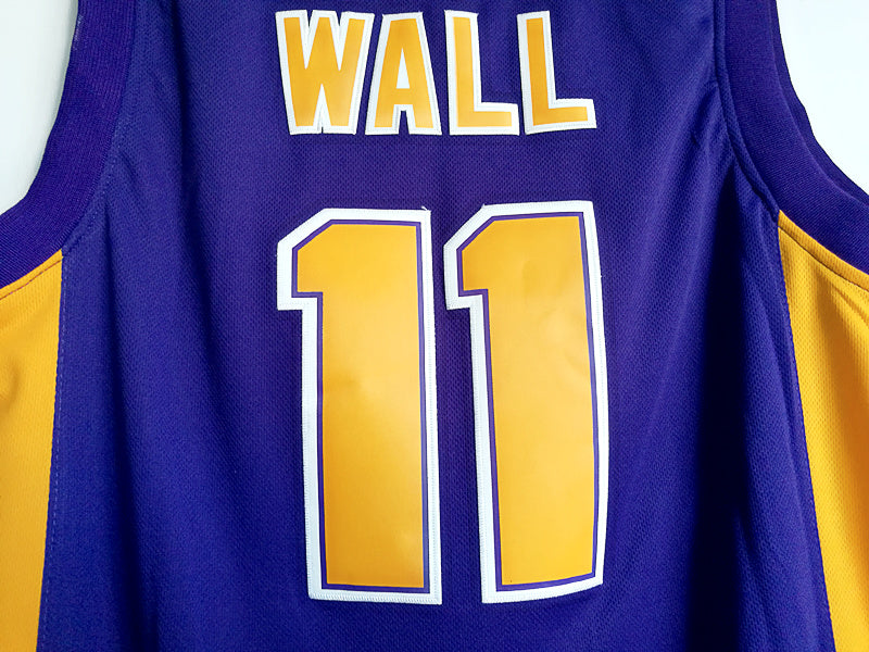 John Wall High School No. 11 Purple Embroidered Jersey