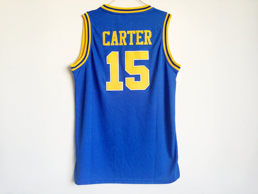 Vince Carter No. 15 High School Blue Premium Embroidered Jersey