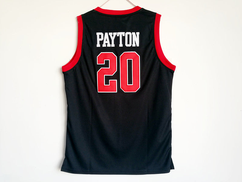 Gary Payton Horizon High School No. 20 black  double-layer embroidered jersey