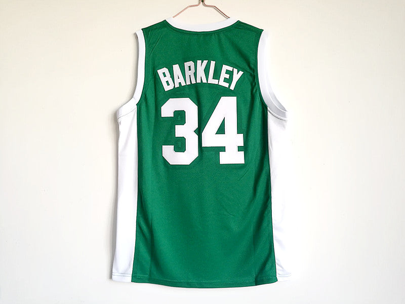 Charles Barkley Leeds High School No. 34 green basketball jersey