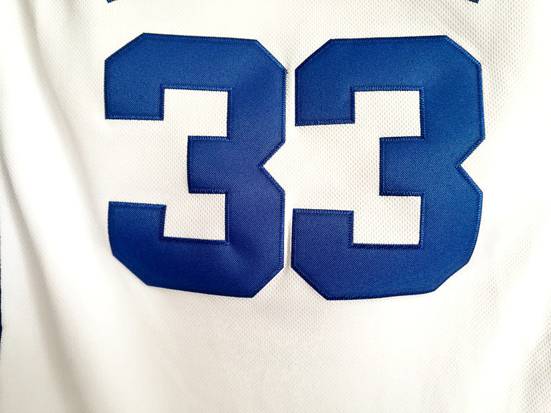 NCAA Duke University No. 33 Hill White Embroidered Basketball Jersey