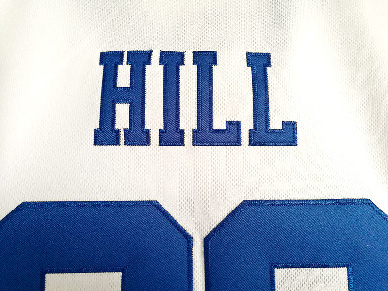 NCAA Duke University No. 33 Hill White Embroidered Basketball Jersey