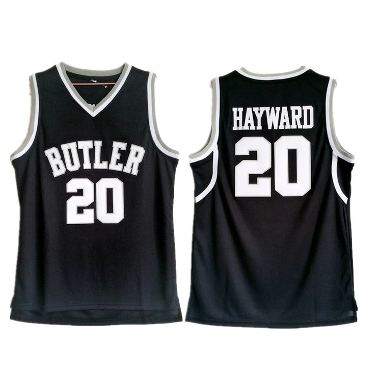 NCAA Butler University No. 20 Gordon Hayward black embroidered jersey