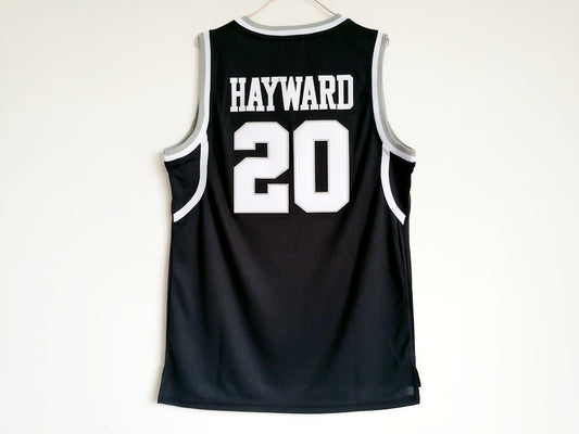 NCAA Butler University No. 20 Gordon Hayward black embroidered jersey