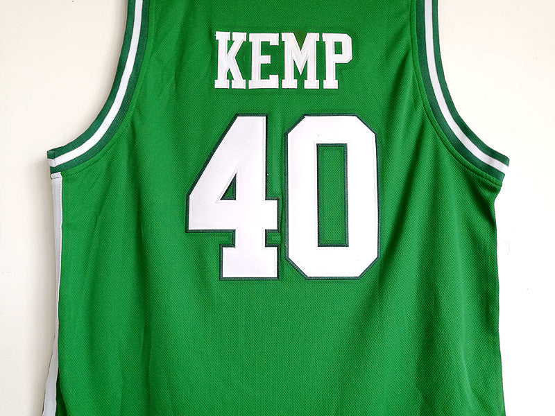 Shawn Kemp Concord, MA High School No. 40 Green Embroidered Jersey