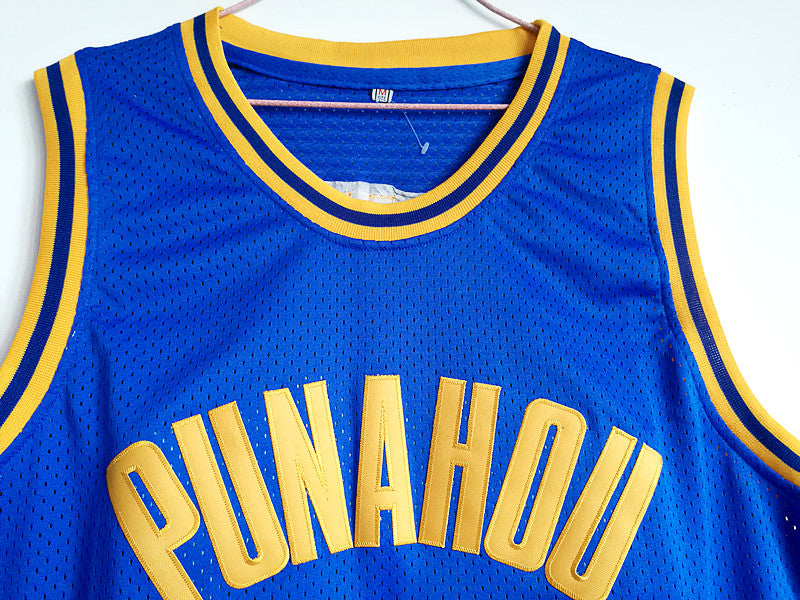 NCAA Punahou School No. 23 OBAMA Obama blue top mesh basketball jersey