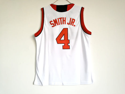 NCAA North Carolina State University No. 4 JR. Smith white embroidered jersey