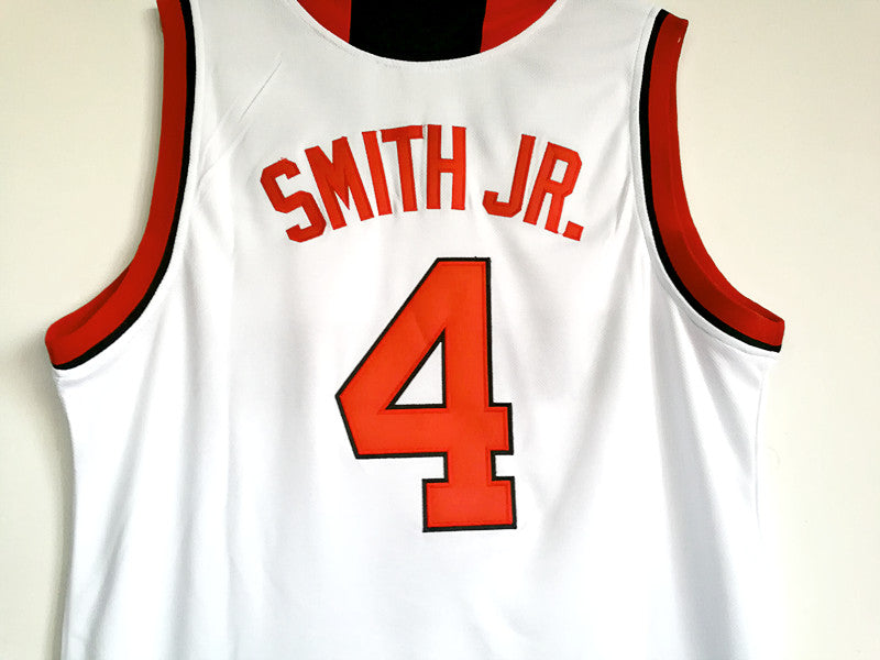 NCAA North Carolina State University No. 4 JR. Smith white embroidered jersey