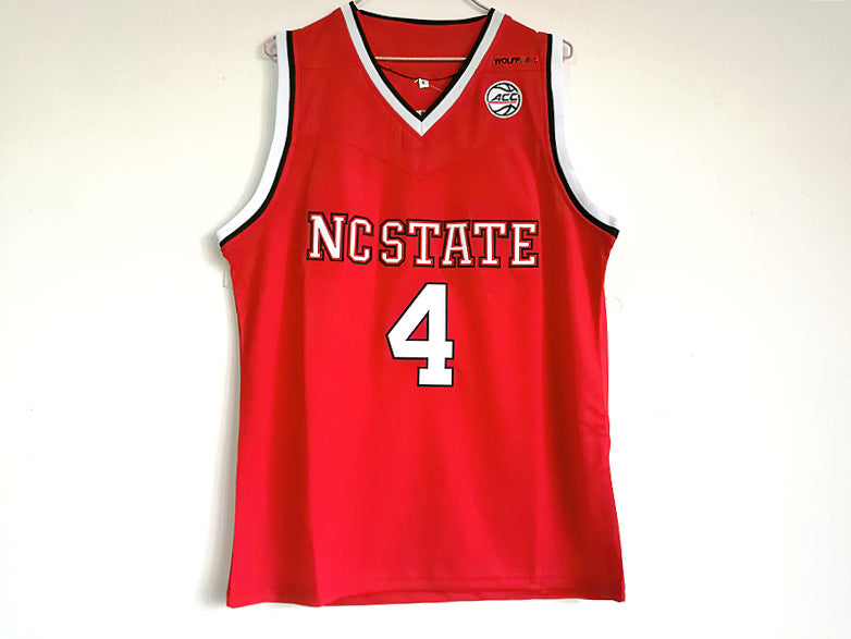 NCAA North Carolina State University No. 4 JR. Smith red embroidered jersey