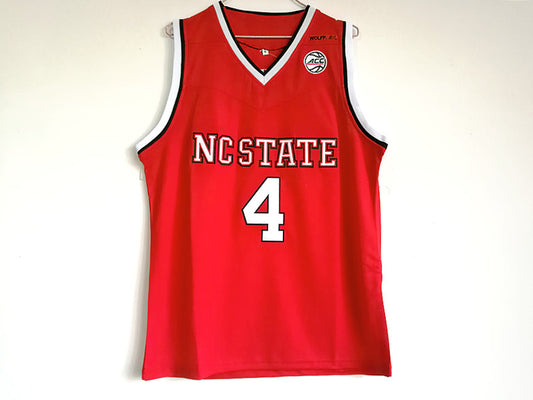 NCAA North Carolina State University No. 4 JR. Smith red embroidered jersey