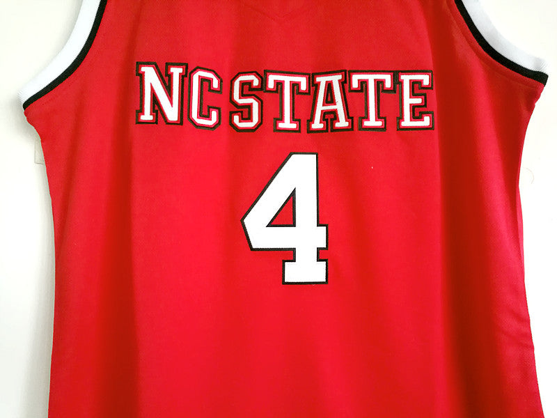 NCAA North Carolina State University No. 4 JR. Smith red embroidered jersey