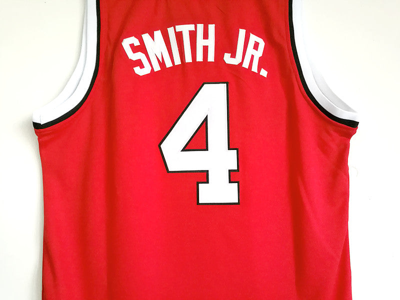 NCAA North Carolina State University No. 4 JR. Smith red embroidered jersey