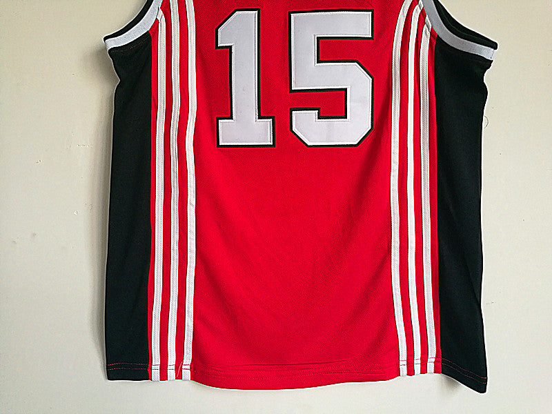 Soviet Spartans No. 15 Arvydas Sabonis double-layer embroidered red basketball jersey