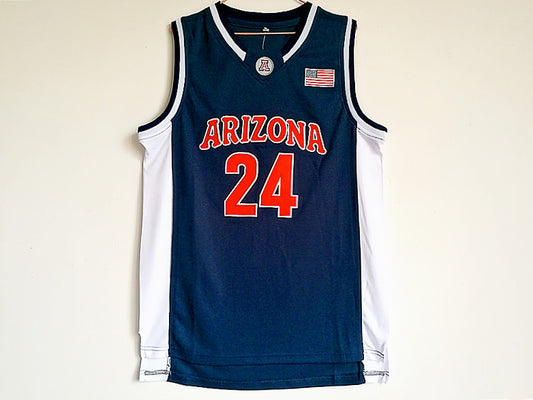 NCAA University of Arizona No. 24 Iguodala dark blue double-layer embroidered basketball jersey