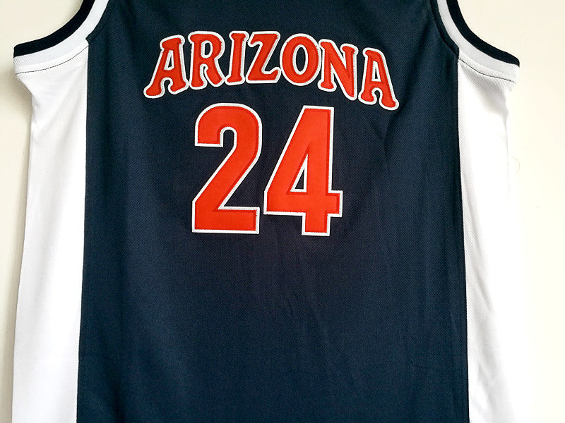 NCAA University of Arizona No. 24 Iguodala dark blue double-layer embroidered basketball jersey