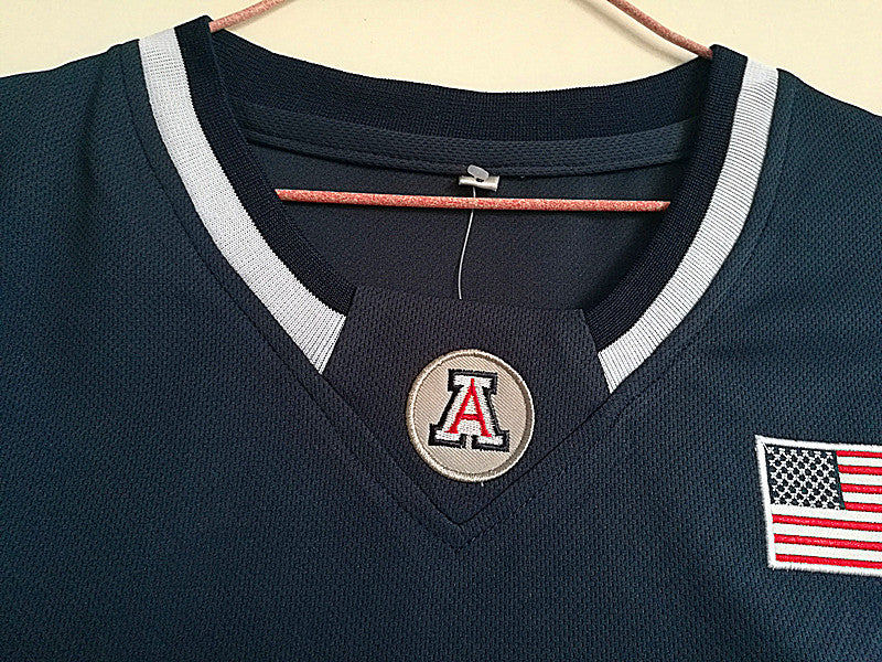 NCAA University of Arizona No. 24 Iguodala dark blue double-layer embroidered basketball jersey