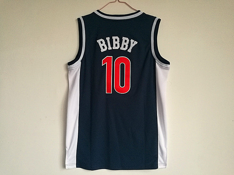 NCAA University of Arizona Grizzlies No. 10 Mike Bibby dark blue basketball jersey