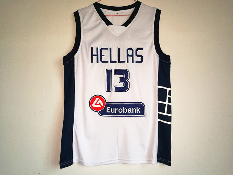 "Giannis Antetokounmpo" Antetokounmpo No. 13 Greece National Team White Basketball Jersey