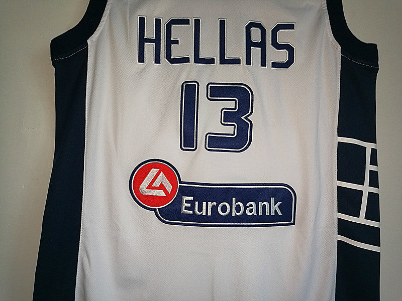 "Giannis Antetokounmpo" Antetokounmpo No. 13 Greece National Team White Basketball Jersey