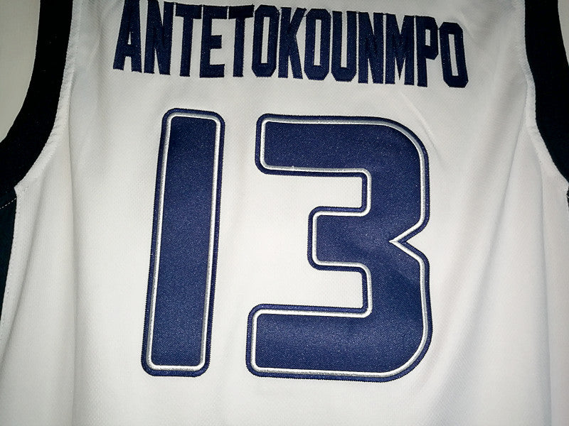 "Giannis Antetokounmpo" Antetokounmpo No. 13 Greece National Team White Basketball Jersey