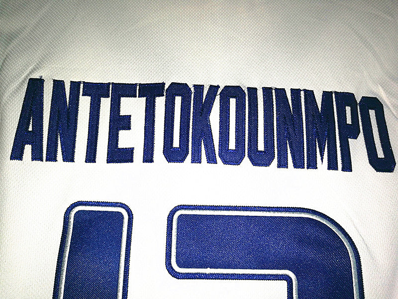 "Giannis Antetokounmpo" Antetokounmpo No. 13 Greece National Team White Basketball Jersey