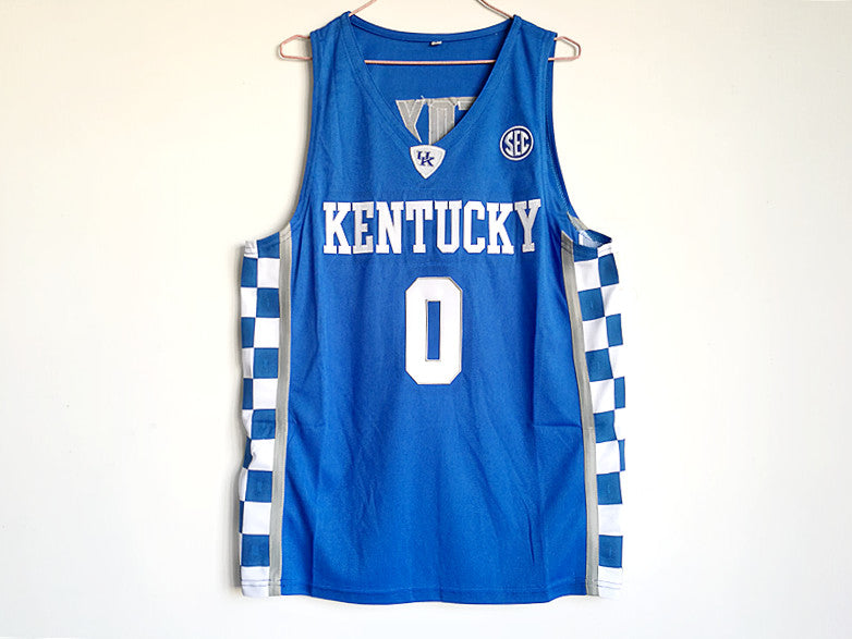 NCAA University of Kentucky No. 0 FOX Fox blue basketball jersey