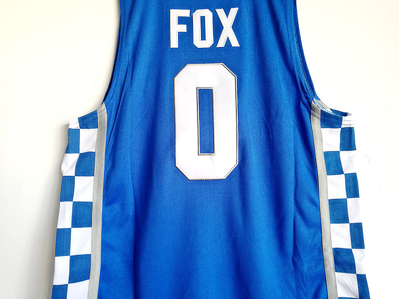 NCAA University of Kentucky No. 0 FOX Fox blue basketball jersey