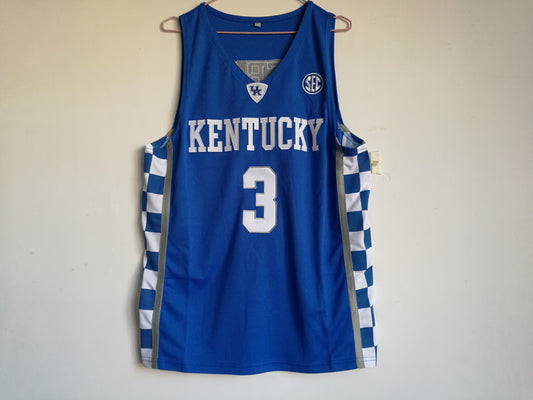 NCAA University of Kentucky No. 3 Bam Adebayo blue basketball jersey