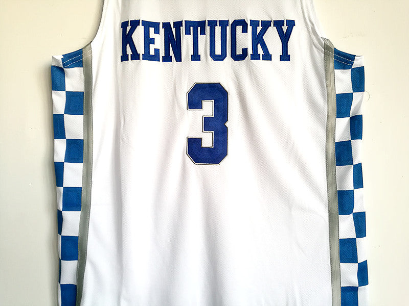 NCAA University of Kentucky No. 3 Bam Adebayo white basketball jersey