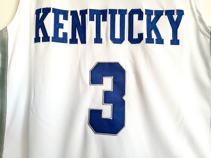 NCAA University of Kentucky No. 3 Bam Adebayo white basketball jersey