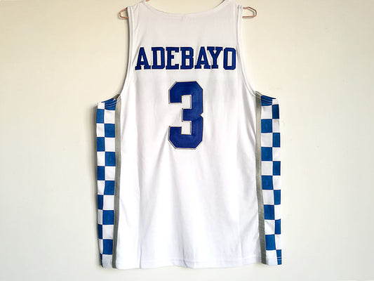 NCAA University of Kentucky No. 3 Bam Adebayo white basketball jersey