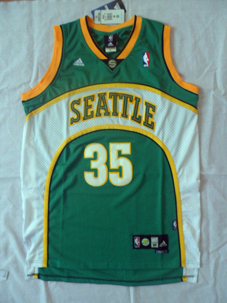 SuperSonics No. 35 Durant Green Retro Fan Edition New Fabric Jersey