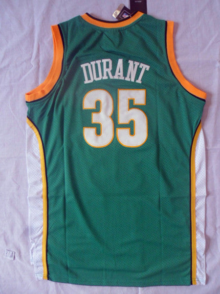 SuperSonics No. 35 Durant Green Retro Fan Edition New Fabric Jersey