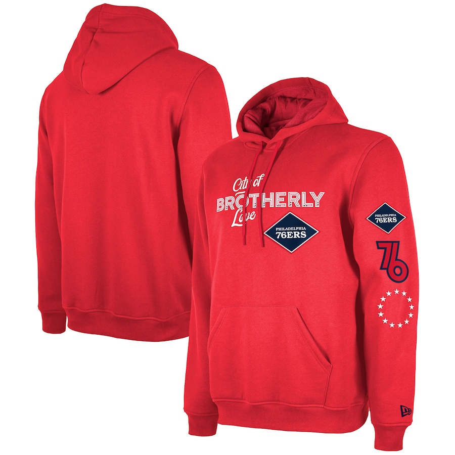 Men's  Red Philadelphia 76ers 2023/24 City Edition Pullover Hoodie