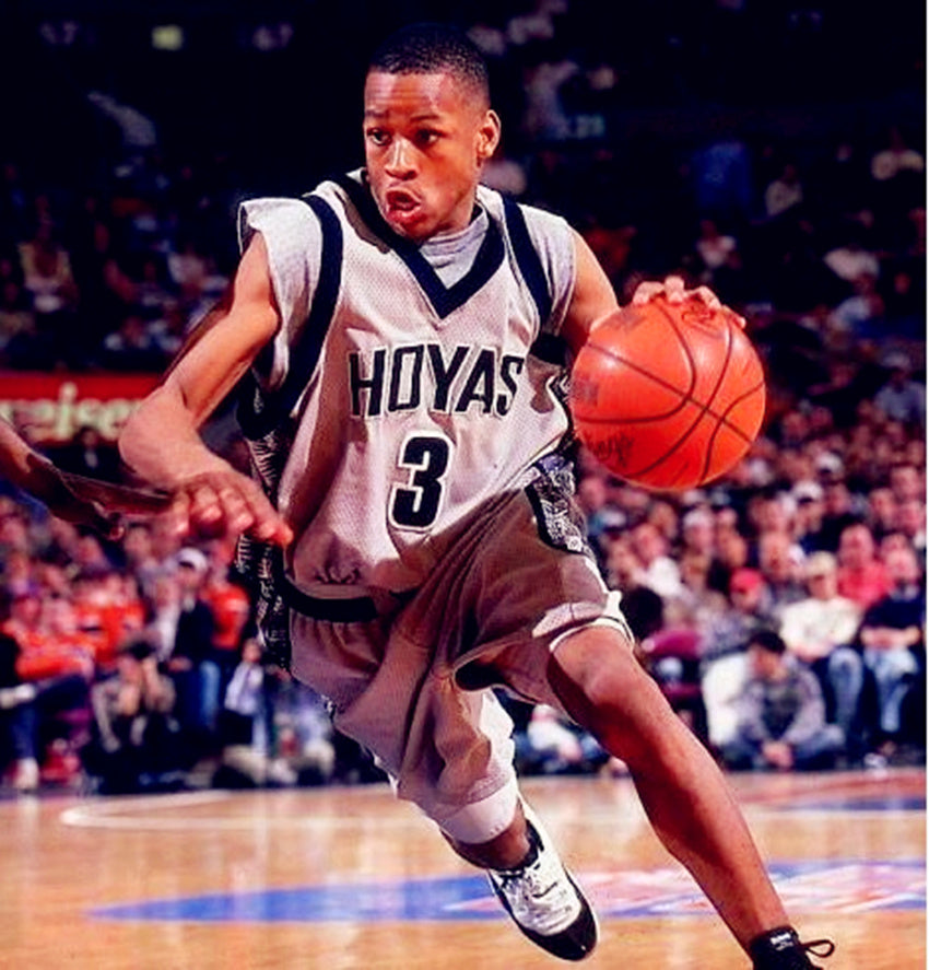 NCAA Allen Iverson No. 3 Georgetown University Edition Basketball Uniform Gray