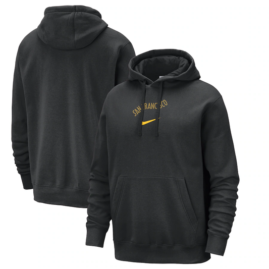 Men's  Black Golden State Warriors 2023/24 City Edition Essential Club Pullover Hoodie