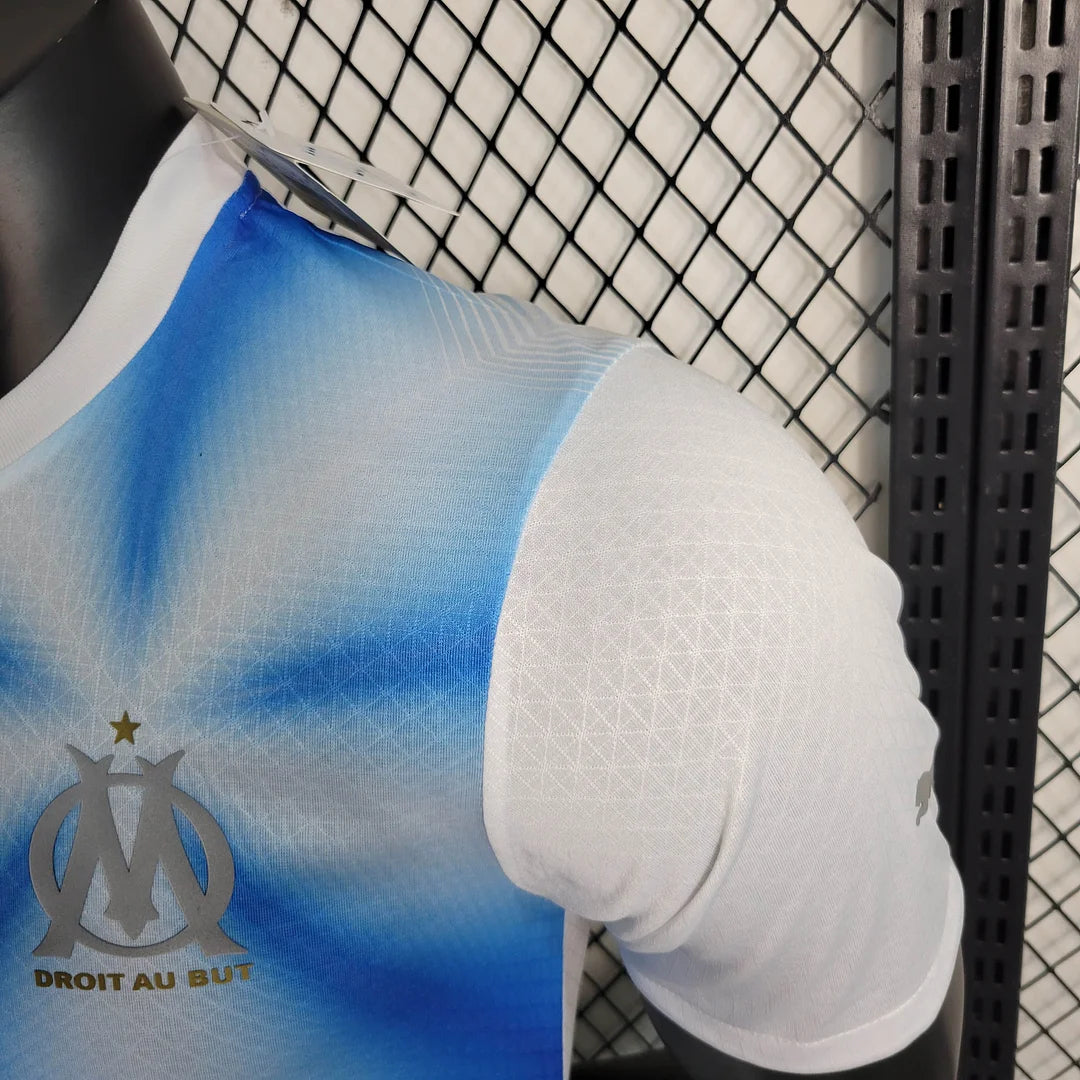 2023/2024 Player Version Olympique de Marseille Fourth Away 30th Anniversary Edition White Football Jersey