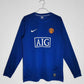 2007/2008 Retro Manchester United  long Sleeve Soccer Jersey Away 1:1 Thai Quality