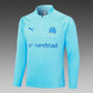 2023/2024 Olympique de Marseille Half-Pull Training Suit Light Blue Football Jersey