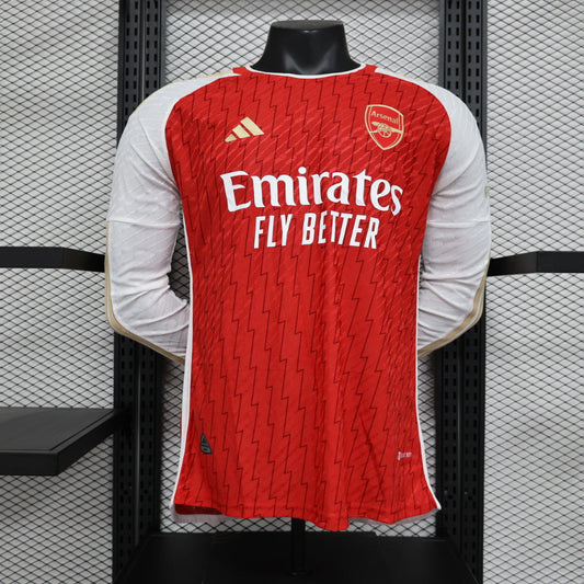 2023/2024 Player Version  Long Sleeve Arsenal Home Football Shirt 1:1 Thai Quality